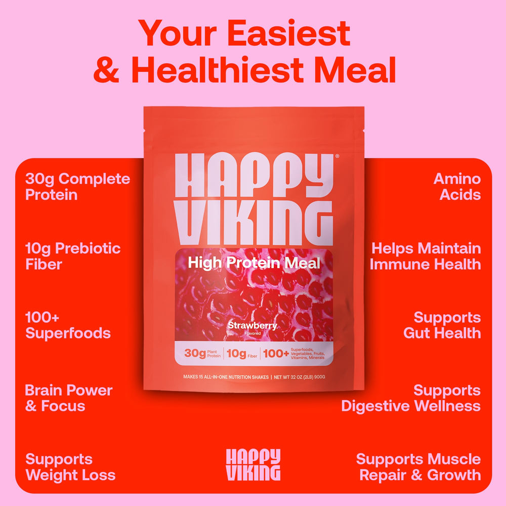 Happy Viking scoop with powder, precise serving for portion control and appetite management