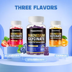 Happyummmm Blueberry Glycinate Gummies on shelf promotes convenient supplementation