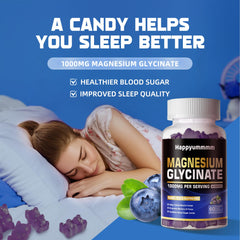 Happyummmm Blueberry Glycinate Gummies tasty flavor supports daily habit