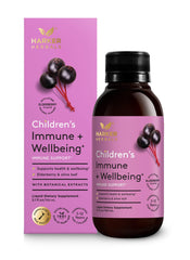 Harker Herbals Children's Immune Syrup bottle front showing daily support