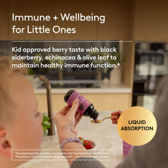 Measuring spoon with Harker Herbals syrup for easy dosing