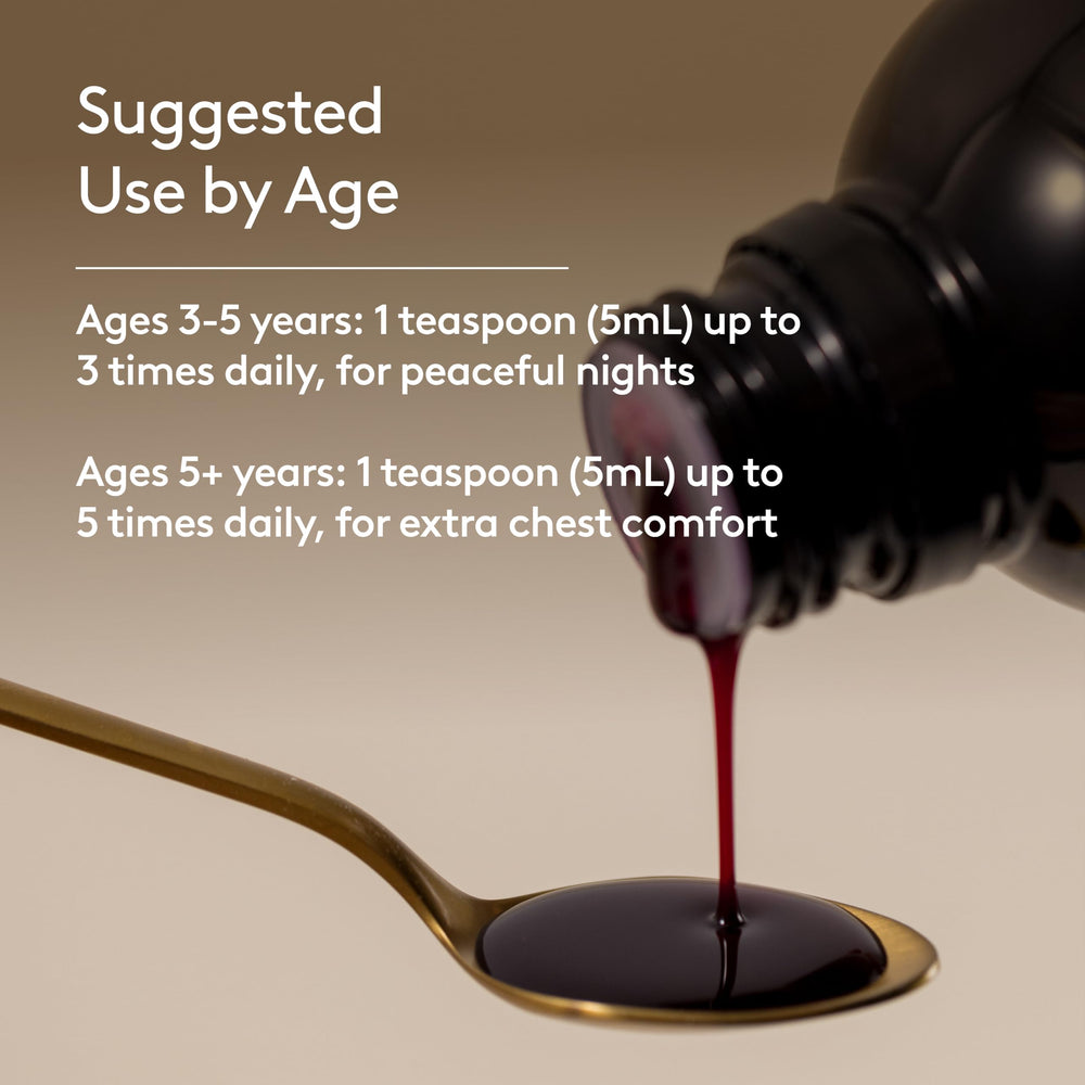 Natural cherry flavor of Harker Herbals Chest Night Syrup