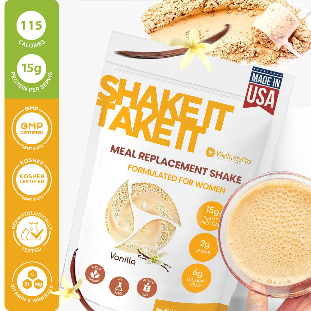 HARMONIFY vanilla shake in glass illustrating a satisfying, keto-friendly option