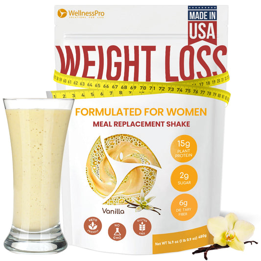 HARMONIFY vanilla bottle with a convenient women’s meal replacement claim