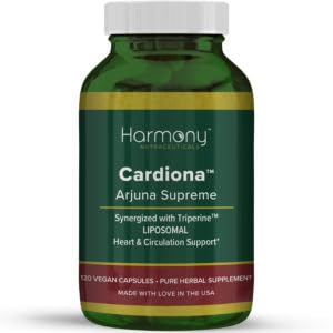 Harmony Nutraceuticals Arjuna Supreme bottle-front showing branding and heart-health focus