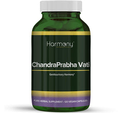 Harmony Nutraceuticals Chandraprabha Vati bottle front view for daily vitality support