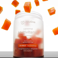 Two gummies per day portion shown as part of a daily routine with Haroutine.