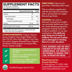Havasu Nutrition ACV Gummies pouring gummy serving for convenient daily use.