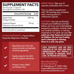 HAVASU NUTRITION cayenne pepper capsules add metabolic and digestive support.