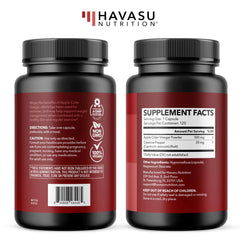 HAVASU NUTRITION easy-to-swallow capsules ideal for travel and workouts.