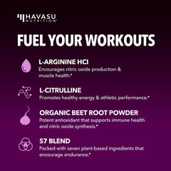 HAVASU L-Arginine powder scoop shows precise serving for easy dosing.