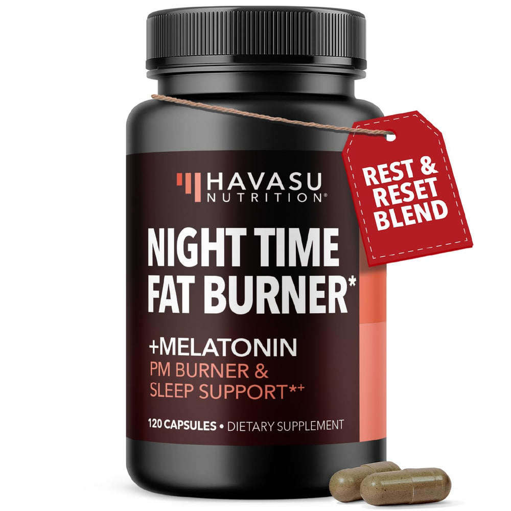HAVASU NUTRITION night-time fat burner bottle for convenient overnight support