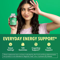HAVASU Rhodiola Gummies serving two demonstrates daily intake for energy support.