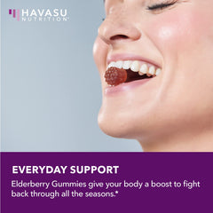 Berry flavored HAVASU Sambucus Elderberry Gummies