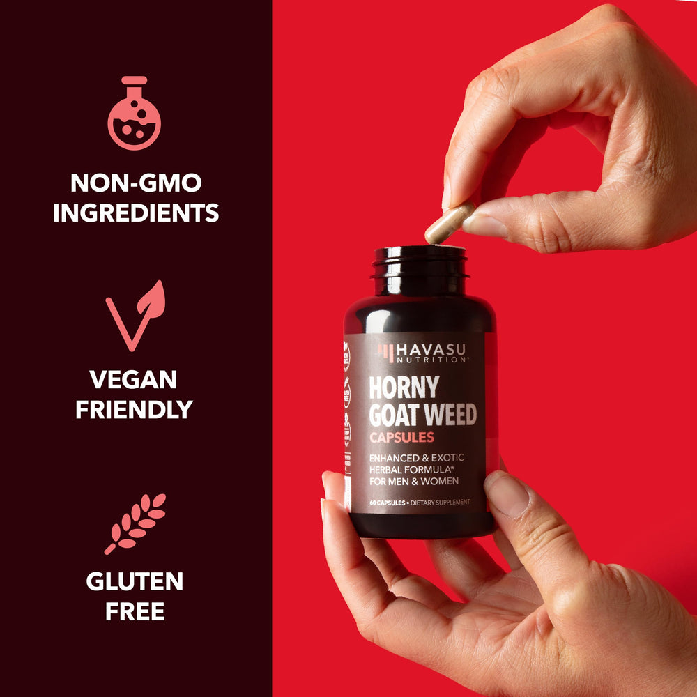 HAVASU NUTRITION travel-pack bottle on desk for on-the-go energy.