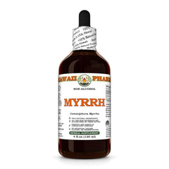 Hawaii Pharm Myrrh bottle pour for easy daily dosing in a natural glycerite