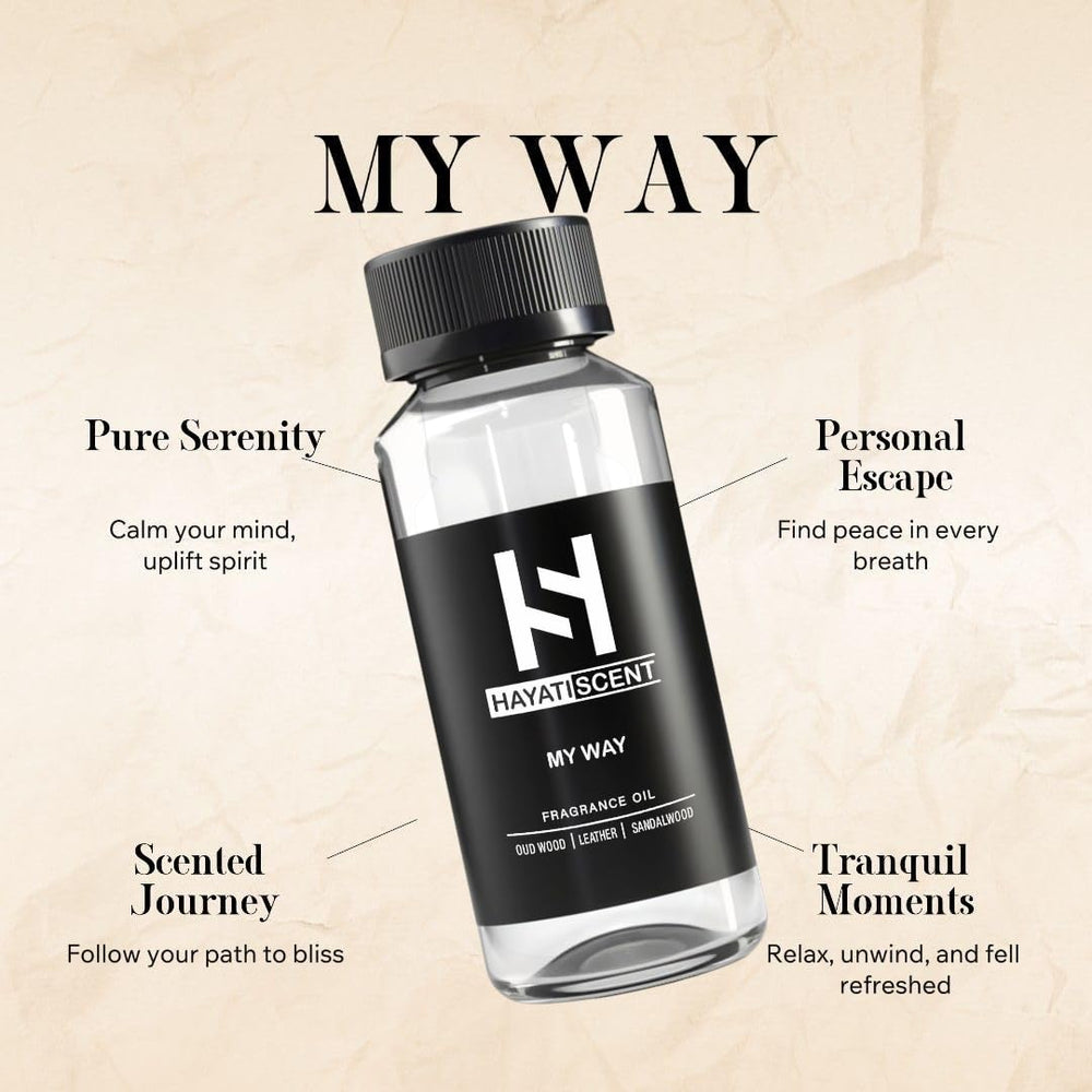 HAYATISCENT My Way in a hotel-inspired room ambiance for luxury scent.