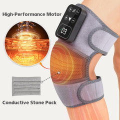 H&B Luxuries Heated Knee Massager side view highlighting adjustable strap and ergonomic form