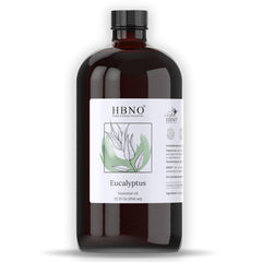 HBNO Eucalyptus Oil large bottle with label for premium packaging