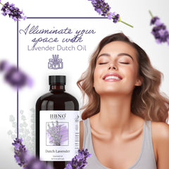 HBNO Lavender Dutch Oil shown with DIY crafts like candles and soaps.