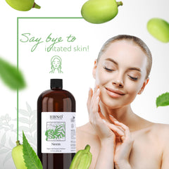 HBNO Neem Oil seeds image emphasizes natural sourcing and virgin cold-pressed oil.