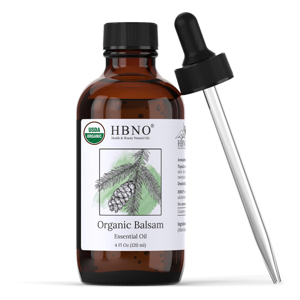 HBNO Organic Fir Balsam Oil bottle for aromatherapy and diffusion