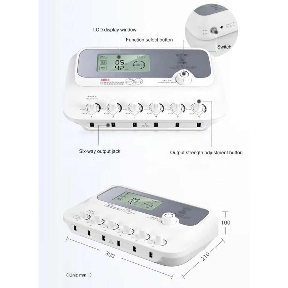 Hcircome SDZ-III includes needle clamps and adhesive electrodes for versatile use.