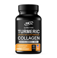 HCL Herbal Code Labs turmeric curcumin bottle pour supports daily mobility