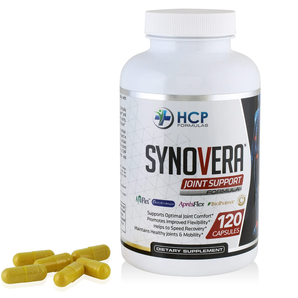 Synovera container label emphasizes premium, non-GMO formulation.