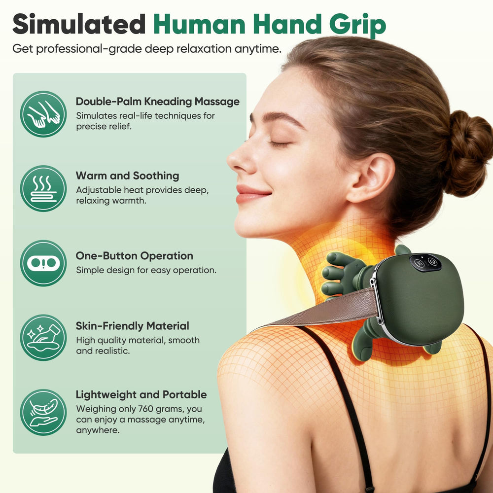 HDTYSW back massager with nodal Shiatsu targeting tense upper back.