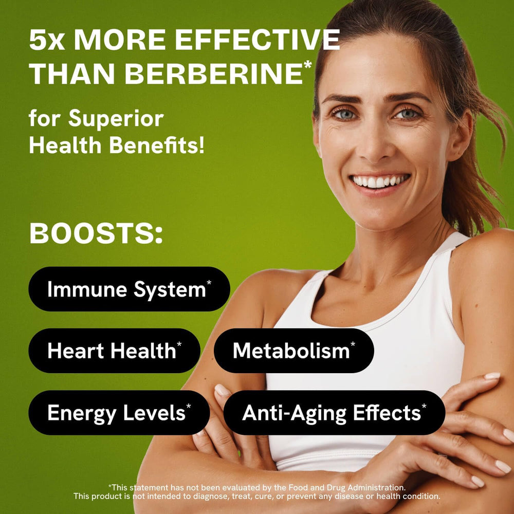 HealMeal Dihydroberberine capsules closeup illustrating easy-swallow size.