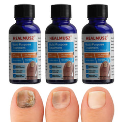 HEALMUSZ toenail fungus treatment bottle with brush for precise application.