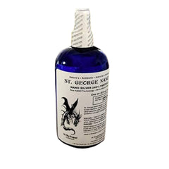 HEALTH AND MED.COM St. George Nano Silver bottle closeup for easy daily use