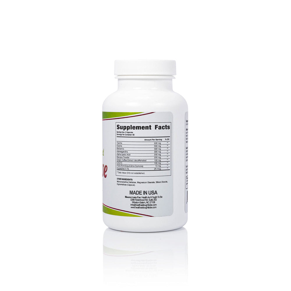 Brain Save capsules close-up showing convenient daily dose for focus