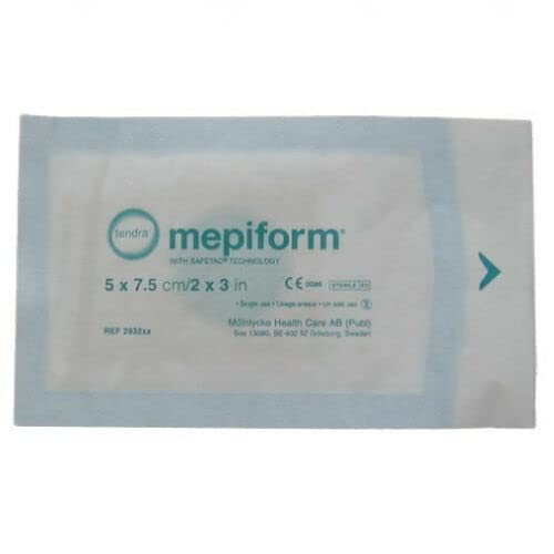 Health & Beauty Mepiform scar dressing in use on skin for discreet scar support.