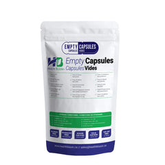 Health Bloom capsules packaging in a resealable pouch protecting contents