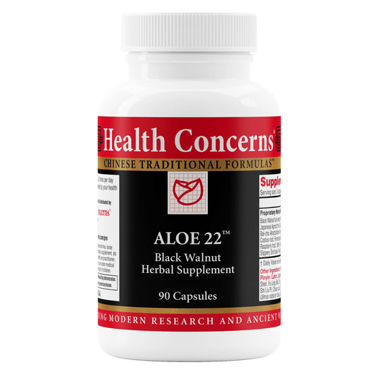 Health Concerns Aloe 22 bottle front for daily digestive support