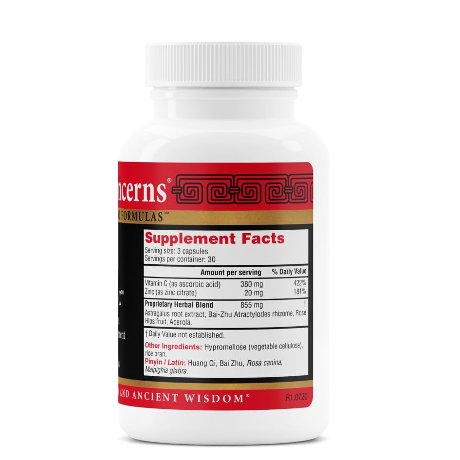 Health Concerns Astra C capsules top view highlights convenient 30 day supply for routine use.