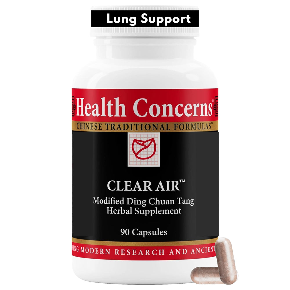 Health Concerns Clear Air bottle front view may support easier breathing.