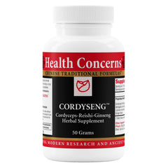 Health Concerns CordySeng powder tin shown for daily immune support