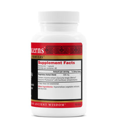 Health Concerns Curcuma Flow capsules close-up highlighting Meriva Curcumin Phytosome.