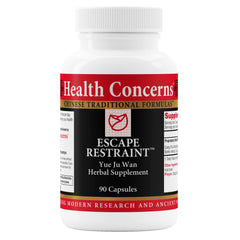 Health Concerns Escape Restraint bottle showing digestive and liver support formulation