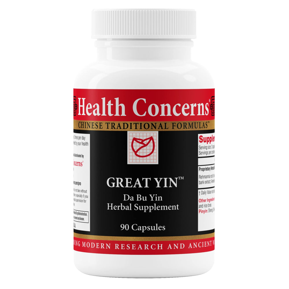 Health Concerns Great Yin hot flash relief bottle for targeted menopause support and comfort