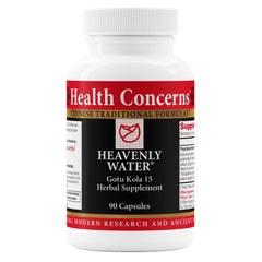Health Concerns Heavenly Water bottle front highlights herbal balance support