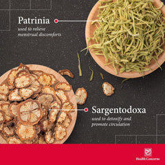 Patrinia root botanical image highlighting traditional blood-balancing herb by Health Concerns