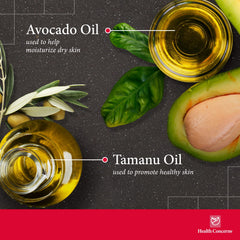 Health Concerns Tamu Oil ingredients tamanu avocado peppermint for soothing nourishment.