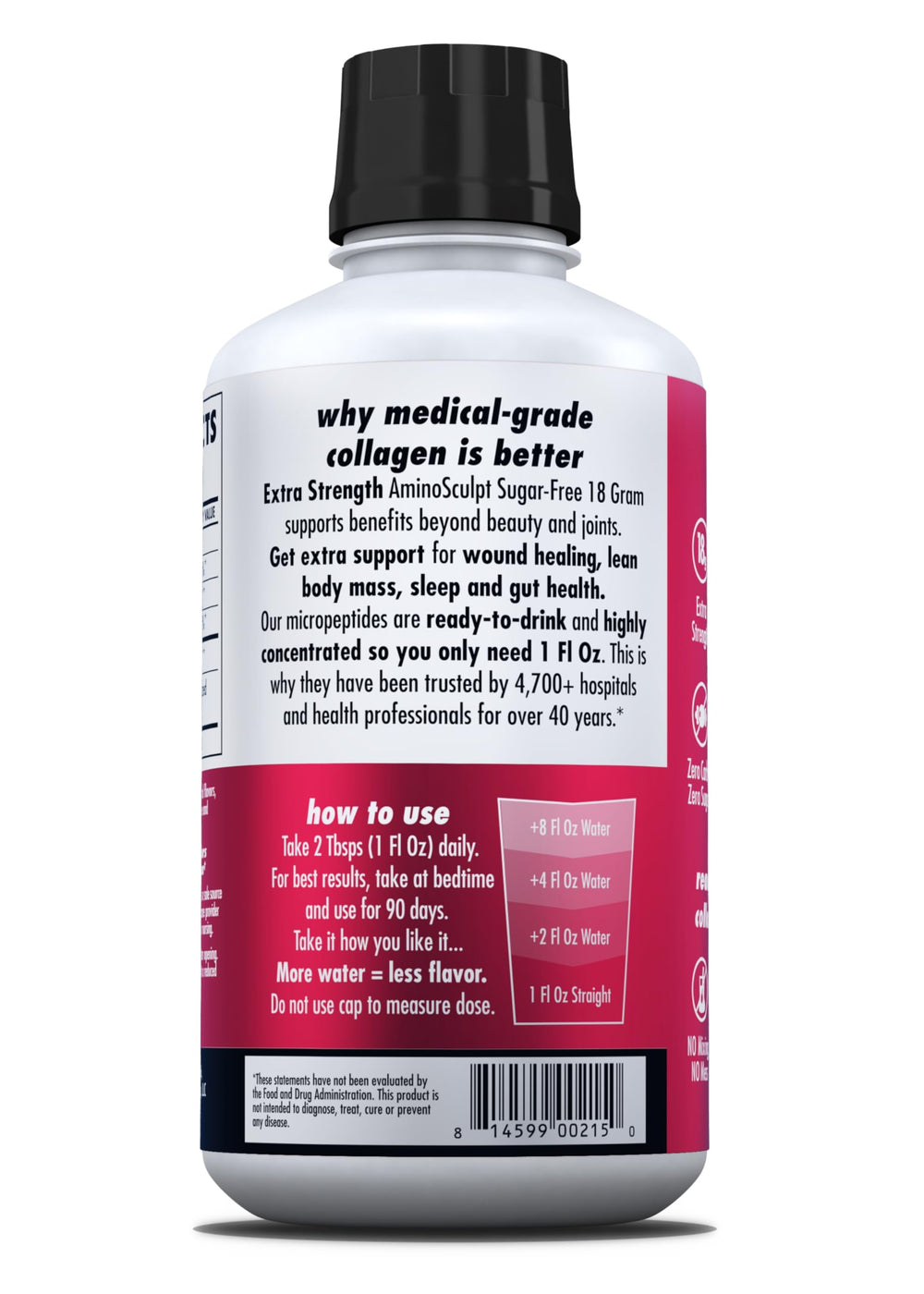 HEALTH DIRECT AminoSculpt bottle with USA-made GMP badge.