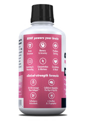 Health Direct AminoMind BlackBerry flavor bottle on a kitchen counter.