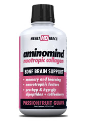 HEALTH DIRECT AminoMind bottle cap shows convenient brain-boosting blend