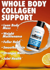 Close-up of Health Direct orange cream collagen shot being poured for daily wellness.